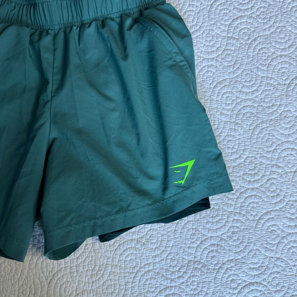 Gymshark Men's Teal Athletic Shorts - Picture 4 of 11